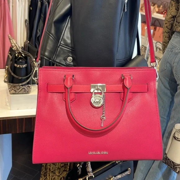 MICHAEL KORS HAMILTON MEDIUM SATCHEL
COLOR: Electric Pink
NWT - Picture 9 of 16